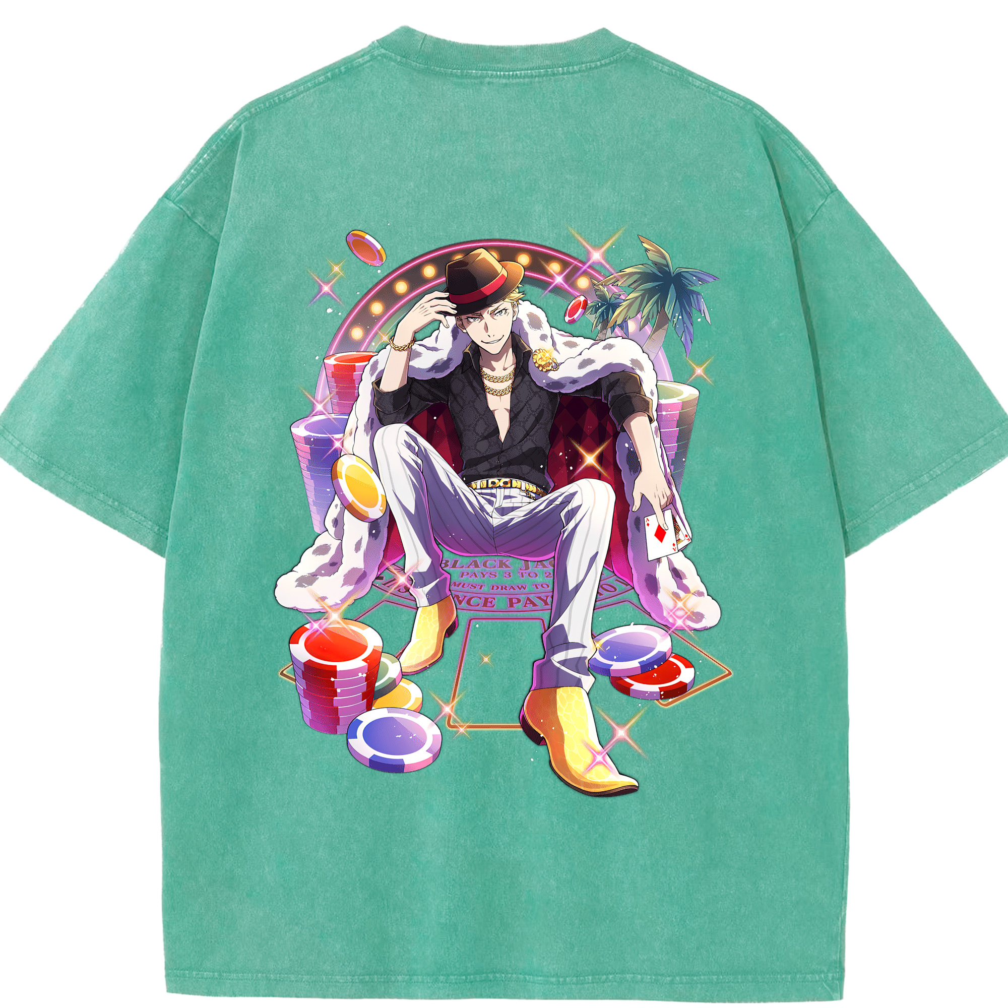 （画像用） 文豪ストレイドッグス Bungo Stray Dogs 綿100% ヴィンテージ風 半袖Tシャツ（背面プリント）